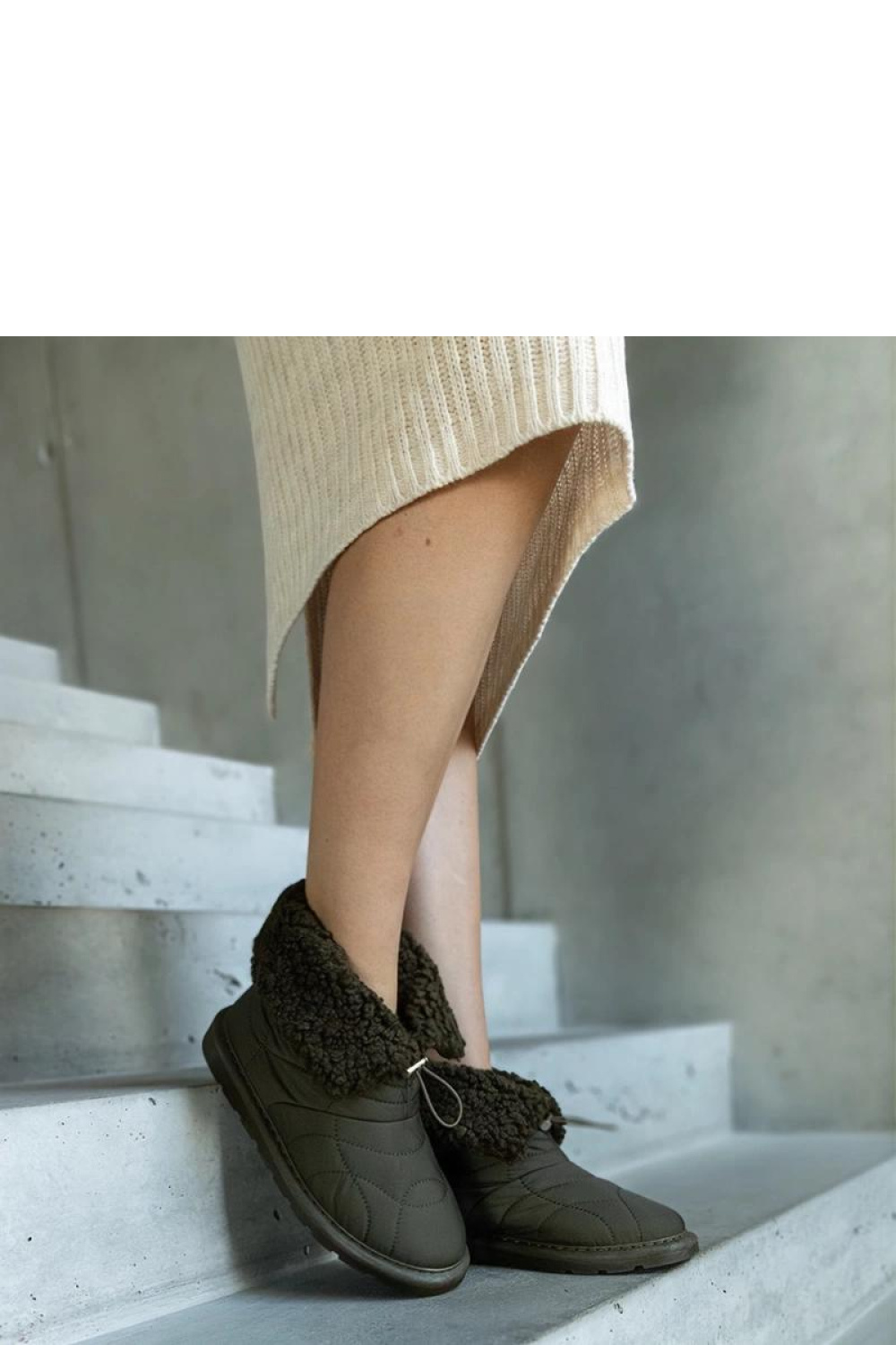 Zielone ocieplane śniegowce ze ściągaczem Caellita - Solea - obrazek 2