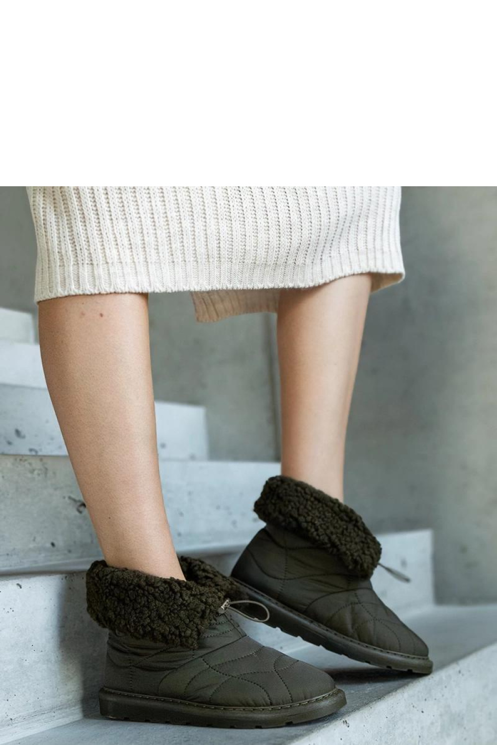 Zielone ocieplane śniegowce ze ściągaczem Caellita - Solea - obrazek 3