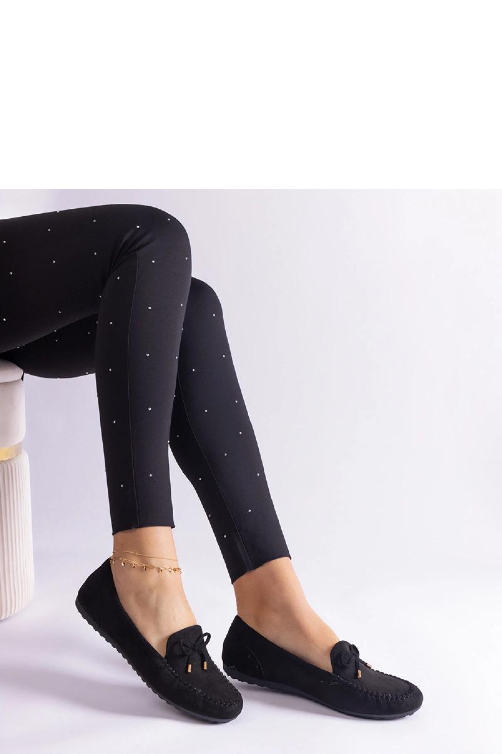 Czarne mokasyny z kokardką Treja - Solea - obrazek 2