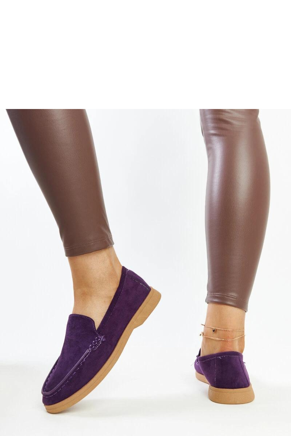 Fioletowe zamszowe półbuty Rumay - Solea - obrazek 4