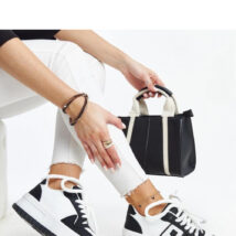 Czarno-białe sneakersy na grubej podeszwie Galit – Solea