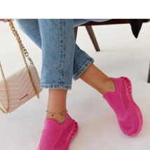 Ciemnoróżowe sneakersy sportowe Neda – Solea