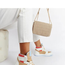 Biało-beżowe sneakersy za kostkę Eagan – Solea