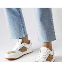 Białe sneakersy zdobione monogramem Isidora – Solea