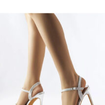 Srebrne błyszczące szpilki Gallia – Solea