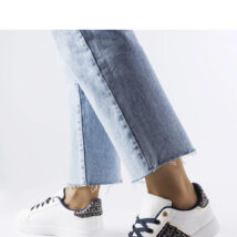 Białe sneakersy ze zdobioną cholewką Sauriol – Solea