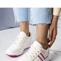 Kremowe sneakersy z różowymi wstawkami Olympia – Solea