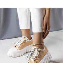 Beżowe trampki na platformie Toni – Solea