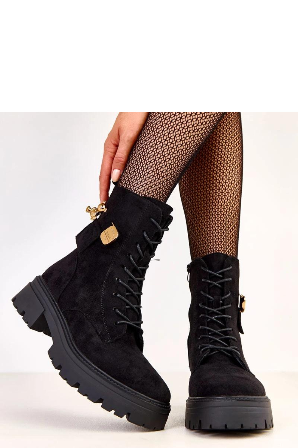 Botki Model Messey D9223 Black - Solea - obrazek 3