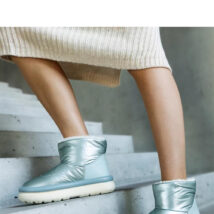 Jasnozielone ciepłe śniegowce na platformie Cores – Solea