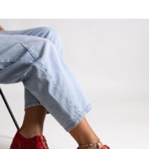 Czerwone ażurowe trampki Safune – Solea