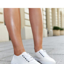 Białe ażurowe tenisówki Katinka – Solea