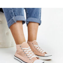 Jasnoróżowe wysokie trampki Eliska – Solea