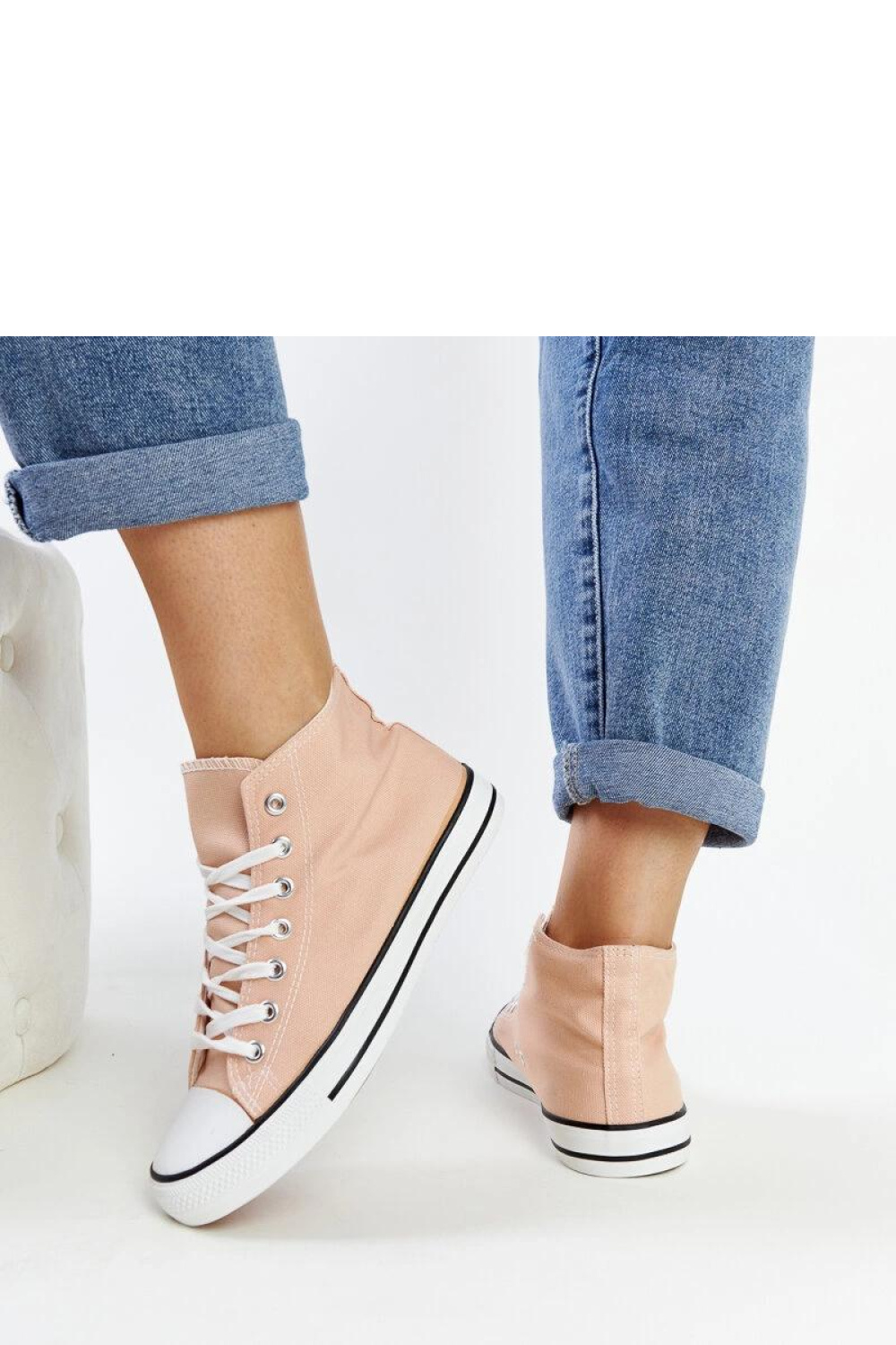 Jasnoróżowe wysokie trampki Eliska - Solea - obrazek 4