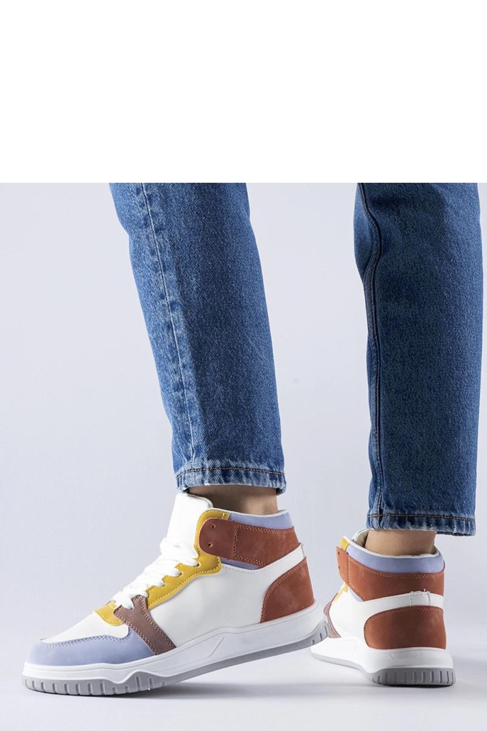 Fioletowe sneakersy za kostkę Elizabeth - Solea - obrazek 2