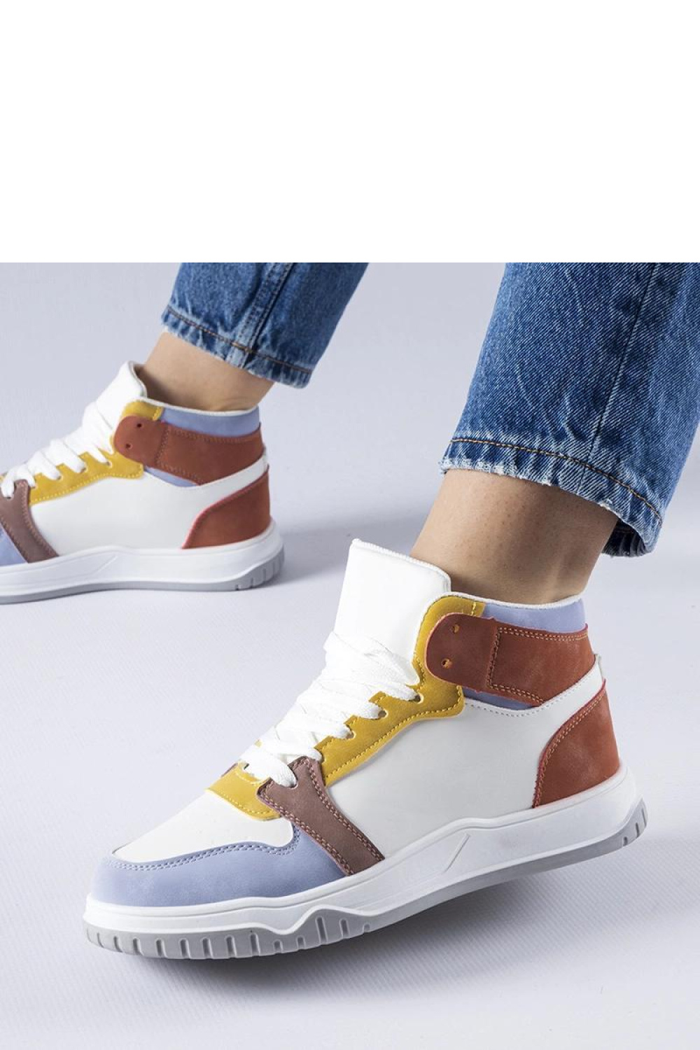 Fioletowe sneakersy za kostkę Elizabeth - Solea - obrazek 3