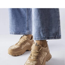 Ciemnobeżowe masywne sneakersy Brunswick – Solea