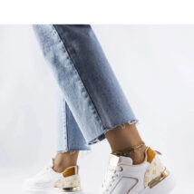 Białe sneakersy z beżowymi wstawkami Margarita – Solea