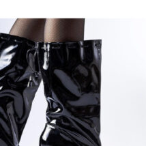 Czarne kozaki na niskiej szpilce Clinton – Solea