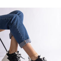 Czarne sneakersy sportowe damskie Alva – Solea