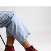 Czerwone wysokie trampki ażurowe Madala – Solea