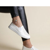 Białe ażurowe wsuwane tenisówki Dafina – Solea