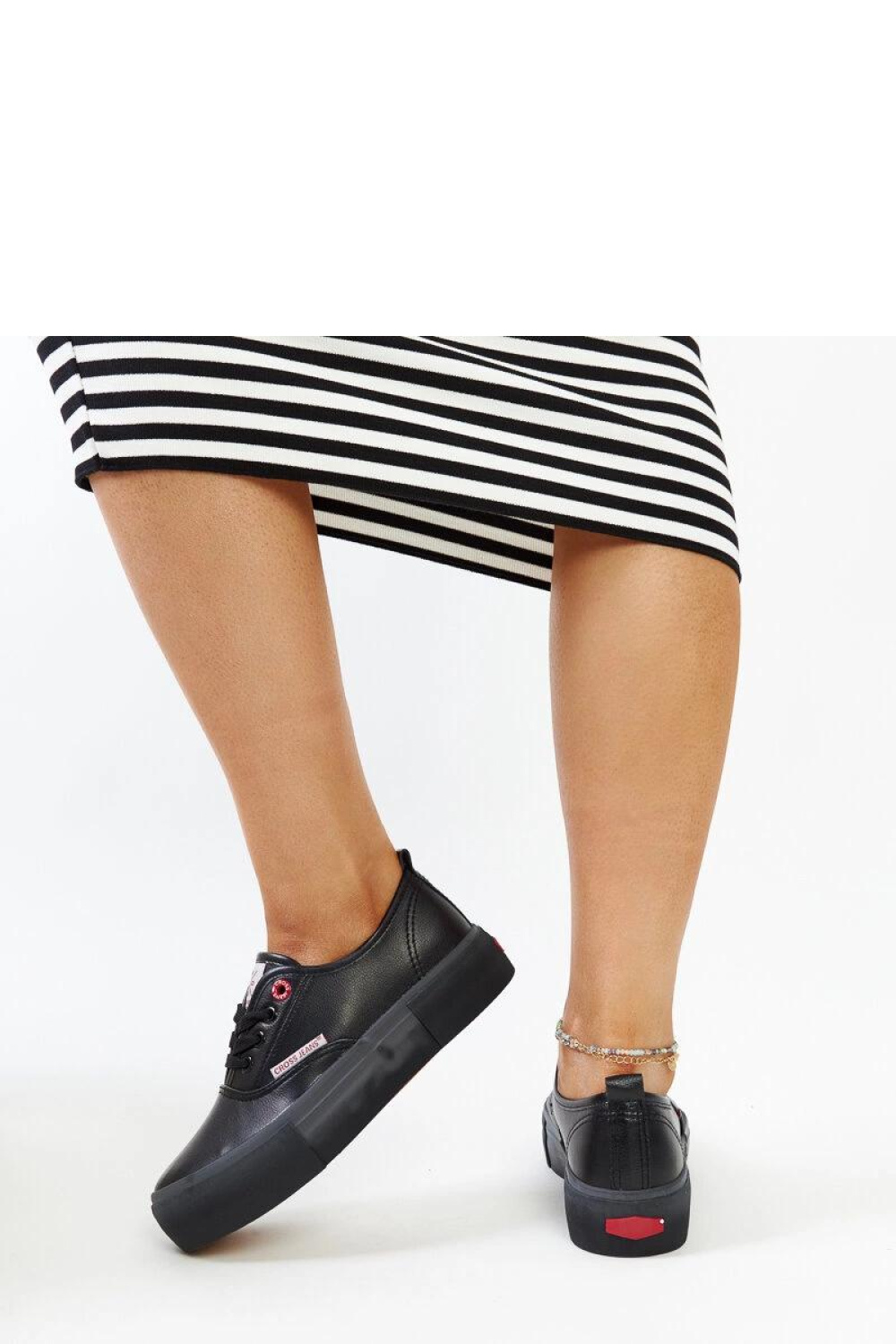 Czarne damskie trampki CROSS JEANS - Solea - obrazek 4