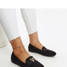 Czarne mokasyny z ozdobą Namal – Solea