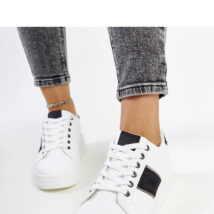 Biało-czarne sneakersy na grubszej podeszwie Finestra – Solea