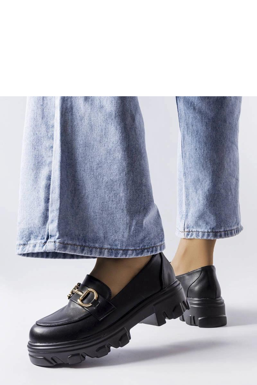 Czarne półbuty z klamerką Mason - Solea - obrazek 2