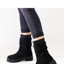 Wsuwane czarne botki ze skarpetą Ralia – Solea