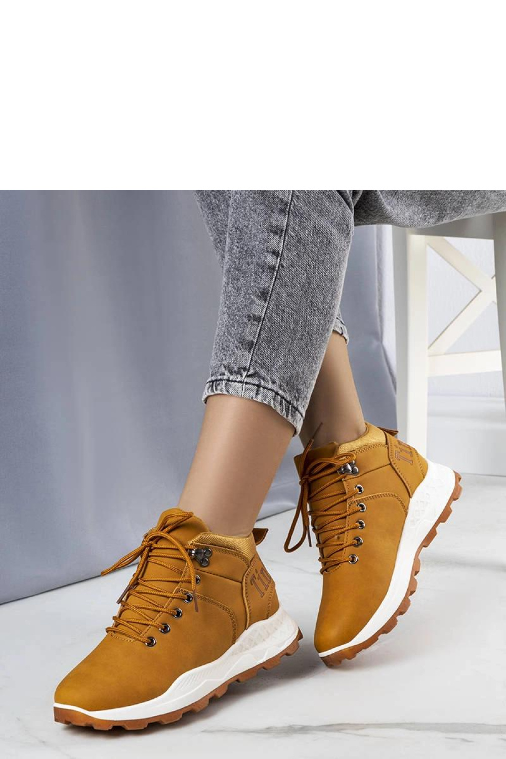 Brązowe ocieplane traperki damskie Adleri - Solea - obrazek 2