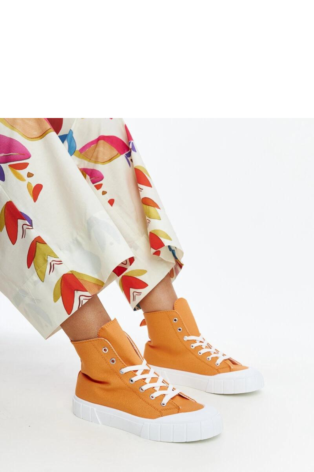 Pomarańczowe wysokie trampki Vinka - Solea - obrazek 2