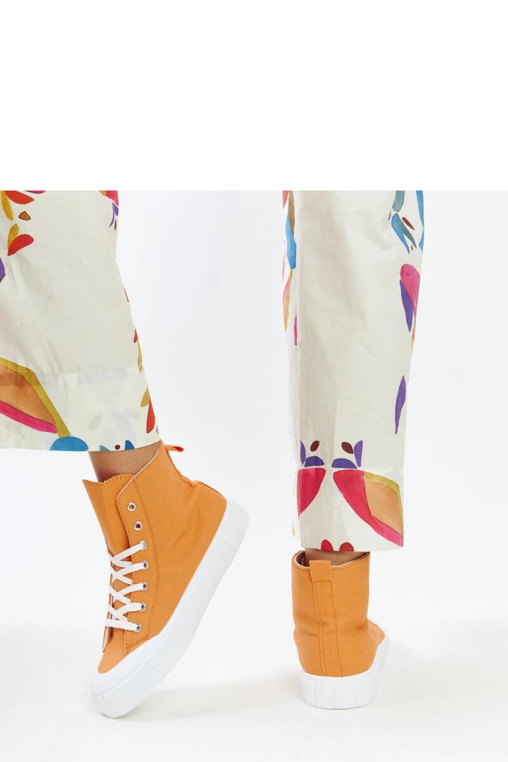 Pomarańczowe wysokie trampki Vinka - Solea - obrazek 4