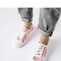 Różowe trampki z efektem sprania Clavet – Solea