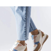 Beżowo-niebieskie sneakersy Mireault – Solea