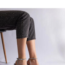 Srebrne szpilki z odkrytą pięta zdobione cyrkoniami Isoda – Solea