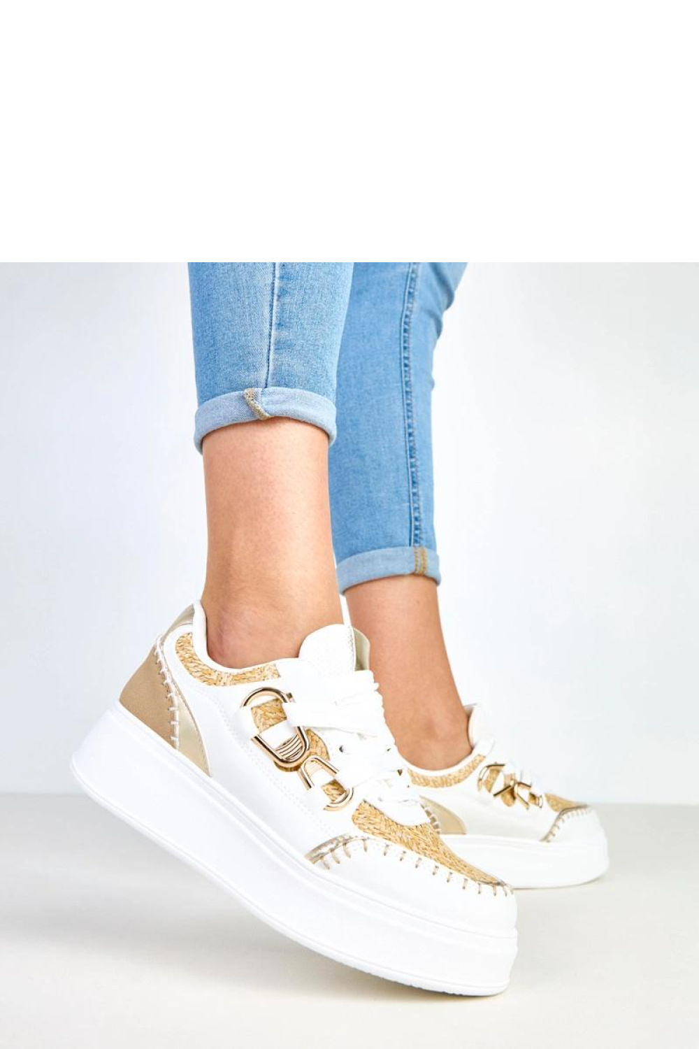 Buty Sportowe Model Lina B2093 Beige - Solea - obrazek 2