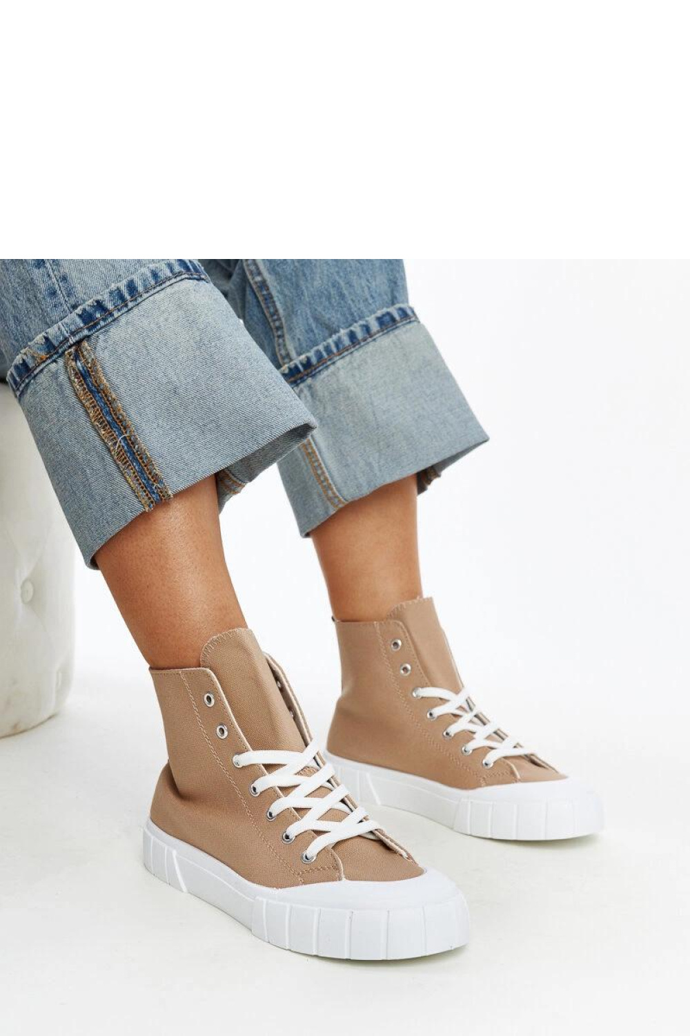 Brązowe wysokie trampki Vinka - Solea - obrazek 2