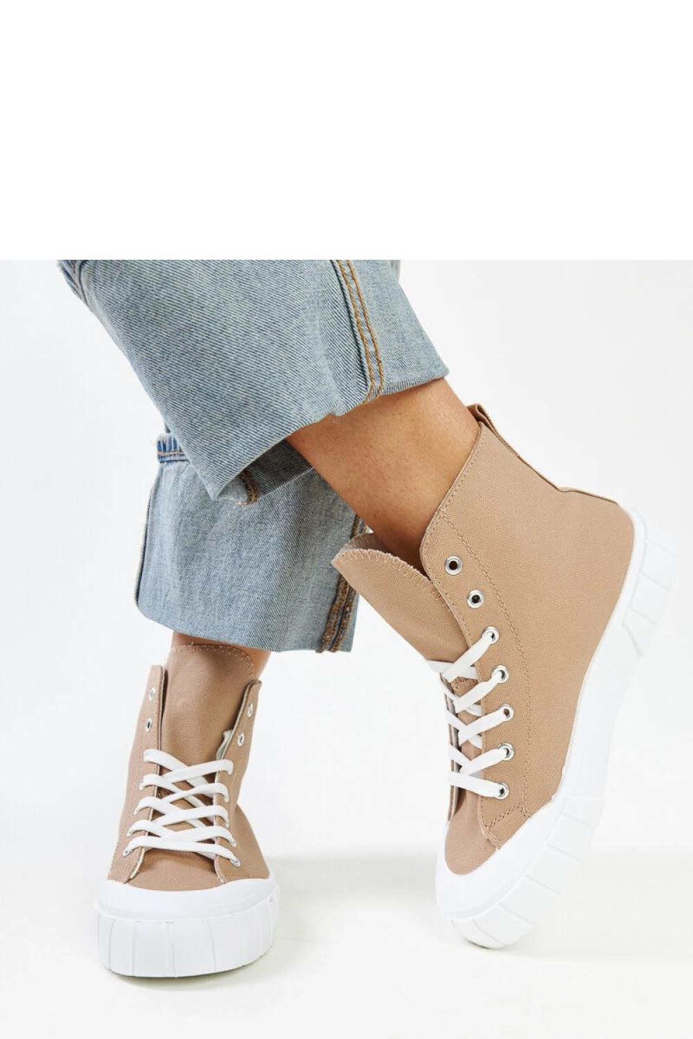 Brązowe wysokie trampki Vinka - Solea - obrazek 3