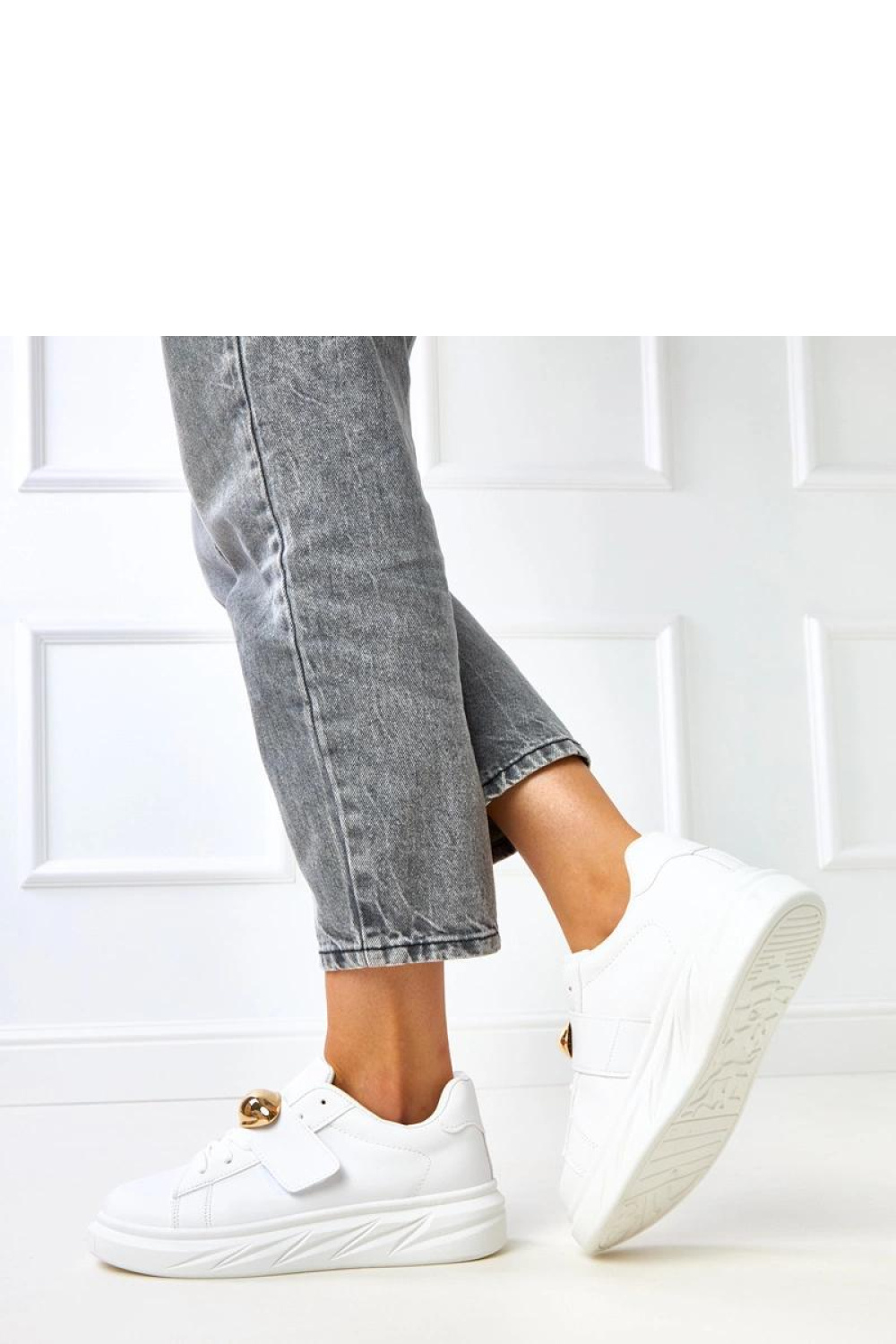 Buty Sportowe Model Melania A-69 White - Solea - obrazek 3