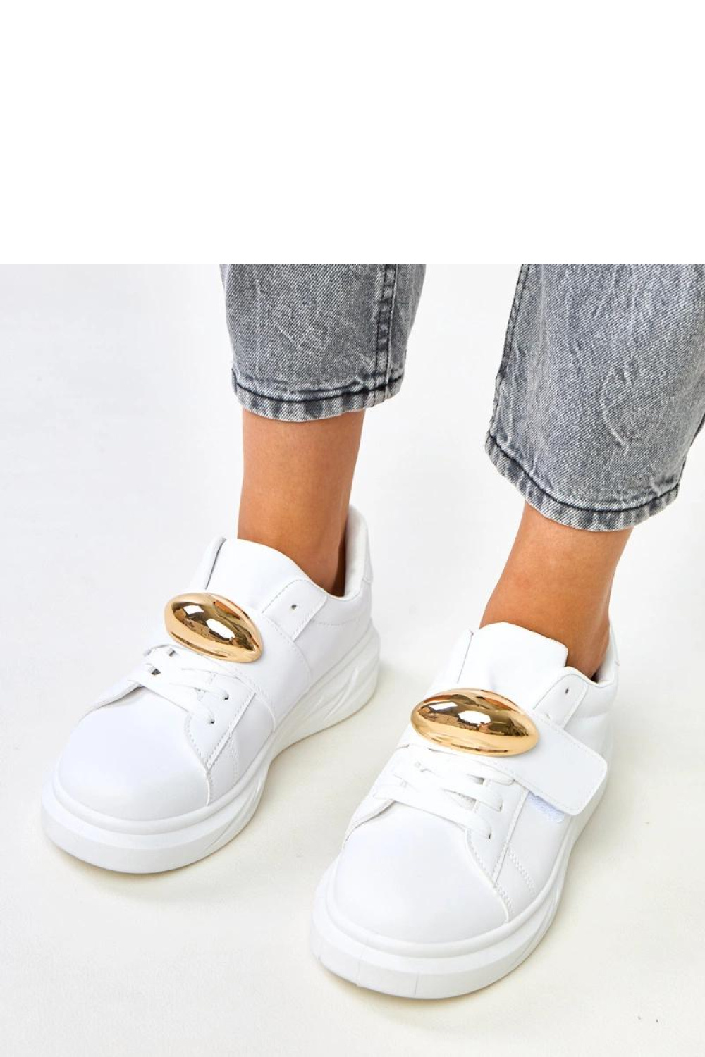 Buty Sportowe Model Melania A-69 White - Solea - obrazek 4