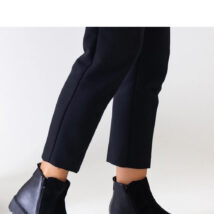 Czarne botki na platformie z eko-zamszu Kirla – Solea