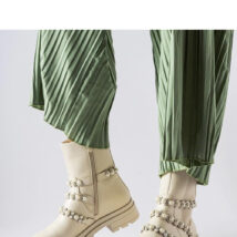 Beżowe botki zdobione perełkami Callicratide – Solea