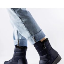 Granatowe śniegowce na niskiej koturnie Mount – Solea