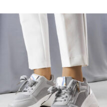 Szare sneakersy na koturnie Stacey – Solea