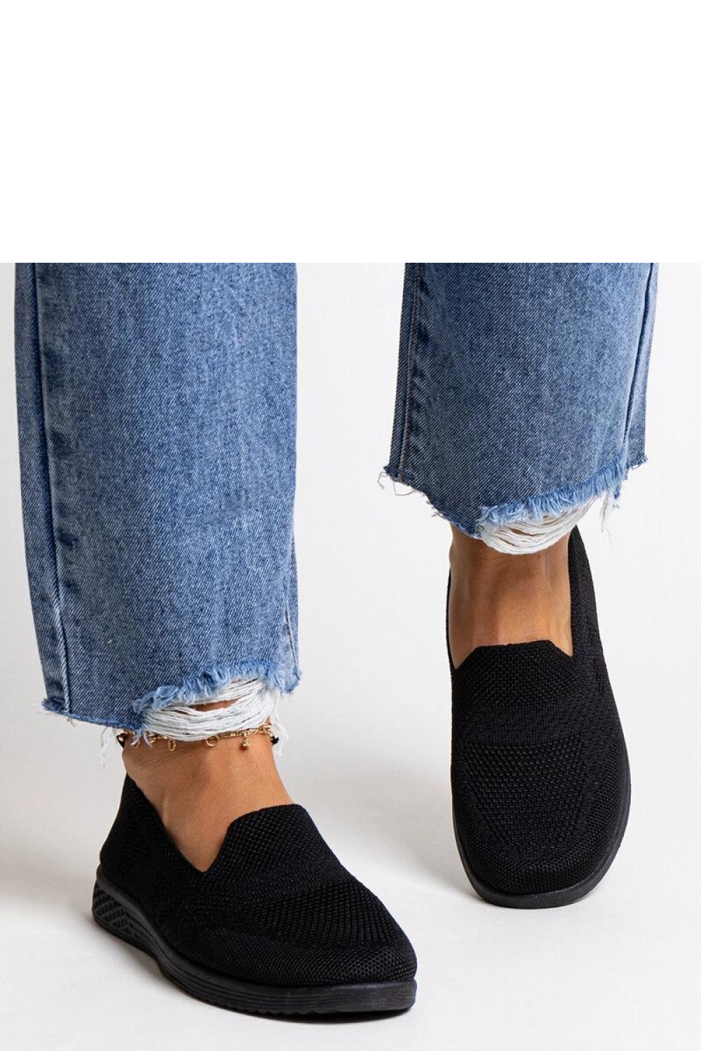 Czarne wsuwane tenisówki Abadly - Solea - obrazek 4