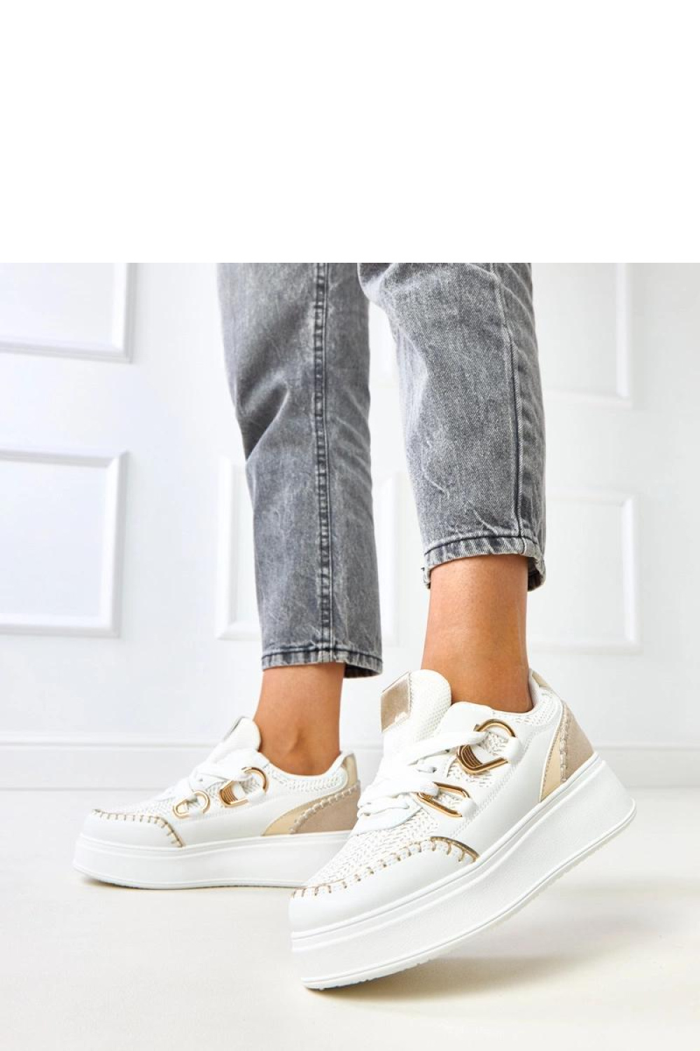 Buty Sportowe Model Lina B2093 White - Solea