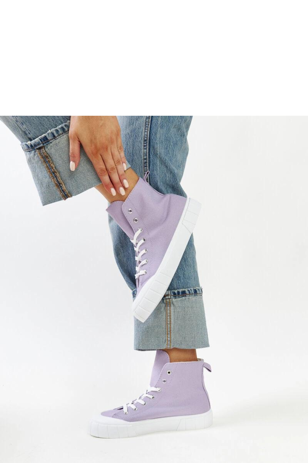 Fioletowe wysokie trampki Vinka - Solea - obrazek 3