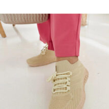 Beżowe materiałowe sneakersy Ornella – Solea